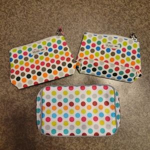 3 colorful cometic bags